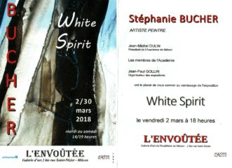 Mon Exposition: White Spirit-2.03-30.03.2018 à la Galerie L'Envoûtée, Macon, F