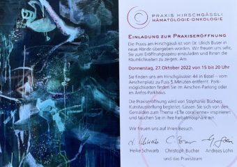 Ausstellung von Stéphanie Bucher zur Praxiseröffnung Hirschgässli Hämotologie-Onkologie